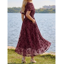 Women's Floral Wrap Dress with Pockets