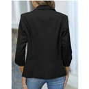Women's Ruched 3/4 Sleeve Fitted Blazer