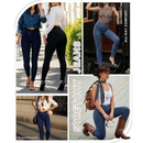 Women's High Waisted Stretch Denim Jeggings with Pockets