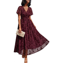 Women's Floral Wrap Dress with Pockets