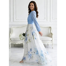 Women's Floral Boho Long Sleeve Maxi Dress