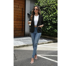 Women's Ruched 3/4 Sleeve Fitted Blazer