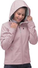 Women's Waterproof Hooded Softshell Fleece Jacket