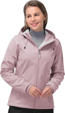 Women's Waterproof Hooded Softshell Fleece Jacket