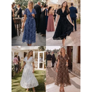 Women's Floral Wrap Dress with Pockets