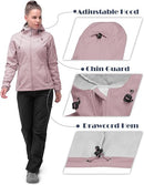 Women's Waterproof Hooded Softshell Fleece Jacket