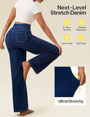 Women's High Waisted Wide Leg Pull-On Jeans