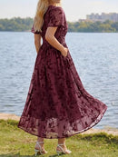 Women's Floral Wrap Dress with Pockets