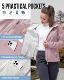 Women's Waterproof Hooded Softshell Fleece Jacket