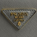 PRADA Small Saffiano Cuir Tote w/Strap - Grey