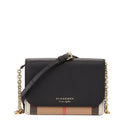 Hampshire House Check & Leather Crossbody Black